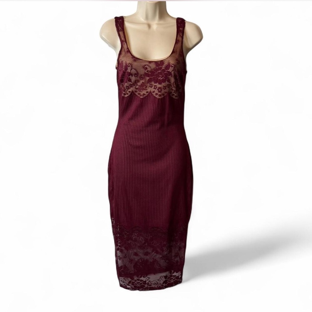 Lace Trimmed Bodycon  Dress‎